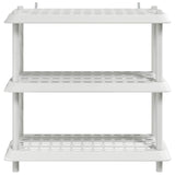 Shelving Unit 3-Tier 100 x 40 x 96 cm PP White 8011746