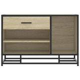 Shoe Bench Sonoma Oak 80x40x53.5 cm Engineered Wood and Metal 849225