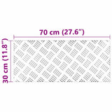 Stair Tread Rectangular 4 pcs Silver 70 x 30 cm Aluminium 4104300
