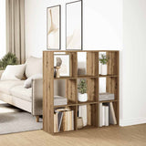 Room Divider Bookcase Artisan Oak 102x29x103.5 cm Engineered Wood 858047