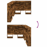 Storage Headboard with Shelf Smoked Oak 90 cm Engineered Wood 3335521