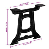 Coffee Table Legs 2 pcs Y-Frame Cast Iron 245424
