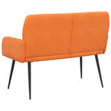 2 Seater Sofa with Metal Legs 2-Seater Orange Corduroy Fabric 42051049