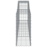 Arched Gabion Baskets 8 pcs 400x50x100/120 cm Galvanised Iron 3147002
