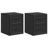 Wall-Mounted Bedside Cabinet 2 pcs Black 34.5 x 33 x 40 cm 899318