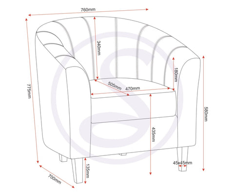 ZNTS Tempo Tub Chair 300-309-002