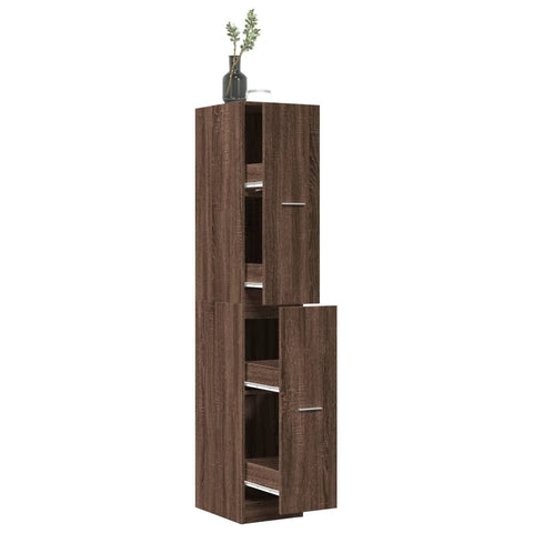 Apothecary Cabinet Brown Oak 30x41x174.5 cm Engineered Wood 3309633