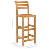 Outdoor Bar Set Natural Acacia Solid Acacia wood Medium Strong 3057849