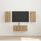 TV Cabinet Set Wall-mounted 6 pcs Artisan Oak Engineered Wood 3409068