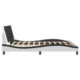 Bed Frame without Mattress "Zadar" White and Black 180x200 cm Super King Faux Leather 3208204