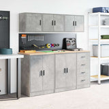 Garage Wall Cabinets 2 pcs Concrete Grey Engineered Wood 860650