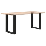 Dining Table Legs U-Shaped 2 pcs Black 70x cm Steel 4013184