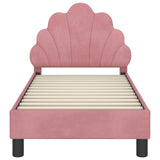 Toddler Bed Frame with Headboard Pink 70 x 140 cm Velvet 42011137