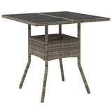 Garden Dining Set 5 pcs Grey Poly rattan 3334928