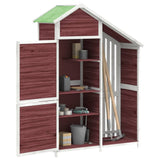Garden Tool Shed Mocha 120x53,5x170 cm Solid Wood Pine 172248