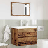 Bathroom Furniture Set 2 pcs Old Wood Engineered Wood and Metal 875432