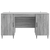 Desk with Shelf Grey Sonoma 142.5 x 50 x 75 cm Engineered Wood 3414609