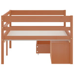 ZNTS Bed Frame with Drawers&Cabinet Honey Brown Pinewood 90x200 cm 322058