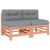 Middle Sofas with Cushions 2 pcs Solid Wood Douglas 825693