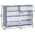 ZNTS Multi-drawer Organiser with 8 Big Drawers 52x16x37 cm 149600