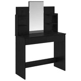 Dressing Table with Mirror Black Oak 96 x 39 x 142 cm 872031
