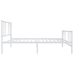 Metal Bed Frame without Mattress with Footboard White 90x200cm 352540