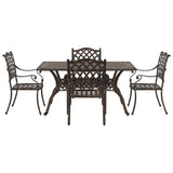 Garden Dining Set 5 pcs Bronze Aluminium 3334652
