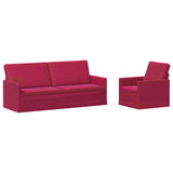 Sofa Set 2 pcs Wine Red Velvet 3433221