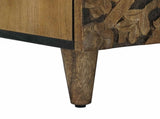 TV Cabinet with Door Brown 105 x 33.5 x 46 cm Solid Mango Wood 4018346