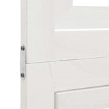 Room Divider 6 Panels White Solid Wood Paulownia 358697