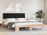 Bed Frame with Upholstered Headboard Black 140 x 200 cm 877346