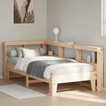 Bookcase Bed without Mattress 75x190cm Solid Wood Pine 3324562
