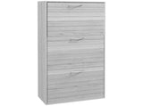 12-Shoe Flip Drawer Storage Cabinet - Grey Wood-Effect T3398P328342