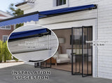 3 x 2.5m Electric Awning with LED Light and Remote Controller, Aluminium Frame DIY Retractable T3398P315947