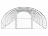 Chicken Coop Silver 1000 x 150 x 100 cm Galvanised Steel 3434664