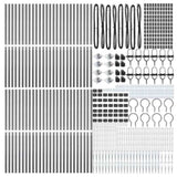 Fence Post Other 52 pcs Silver 3.2 x 3.2 x 170 cm Steel 3350196
