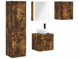 Bathroom Cabinet Set 5 pcs Smoked Oak 43 x 11.5 x 60.5 cm 3407355