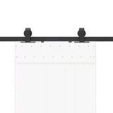 Sliding Door Hardware Kit 183 cm Steel Black 4009716