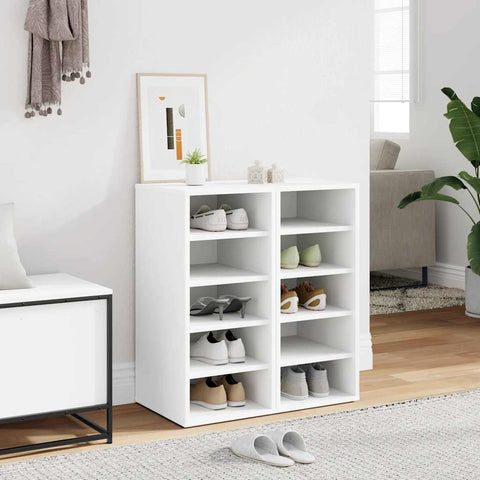 Shoe Cabinets 2 pcs White 31.5x35x70 cm Engineered Wood 808982
