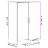 Shoe Cabinet Black Oak 60x35x92 cm Engineered Wood 862074