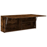 Bathroom Wall Cabinet Smoked Oak 100x25x40 cm Engineered Wood 860107