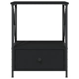 ZNTS Bedside Table Black 50x41x65 cm Engineered Wood 826083