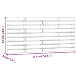 Wall Headboard 141x3x63 cm Solid Wood Pine 824758