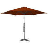 Garden Parasol with Steel Pole Terracotta 300x230 cm 312519