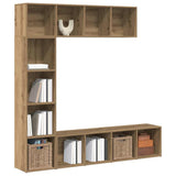 Book Cabinets 3 pcs Artisan Oak Engineered Wood 3328550