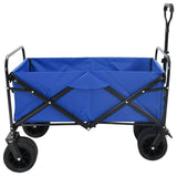 Folding Wagon Blue 89 x 63 x 96 cm Steel and Polyester Oxford 42020657