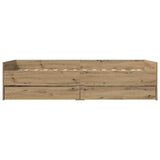 Bed Frame with Drawer Artisan Oak 90 x 190 cm Solid Pine Wood 3403208