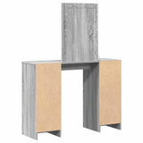 Dressing Table with Door Grey 102 x 33 x 135 cm Engineered Wood 865186
