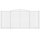 Arched Gabion Baskets 6 pcs 400x30x180/200 cm Galvanised Iron 3146922