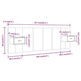 Bed Headboard With Cabinet Grey Sonoma Engineered Wood Standard 3115706